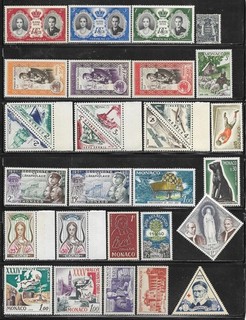 MNH Monaco Europe Packet Lot of 29 Stamps Country Collection mint NH