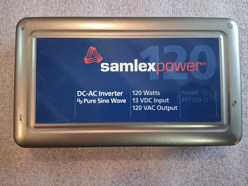 Samlex PST-120-12,  120W, 12VDC, 120VAC Pure Sine Wave Inverter PST Series