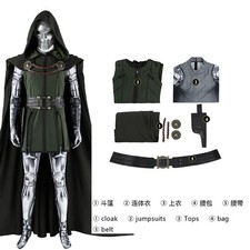 Doctor Doom Jumpsuit Outfit Victor von Doom Full Set Bodysuit Cosplay Costume
