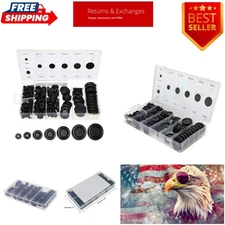 Versatile 170 Pcs Rubber Grommet Assortment: 7 Sizes for Safe Electrical Wiring