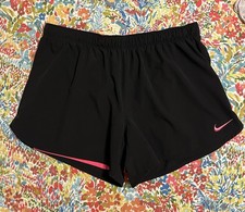 Nike 2 In 1 Large Athletic Running Black hot Pink Shorts Just Do It