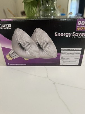 Feit Electric 90w Indoor/Outdoor Flood Lights 2 Pack Uses Only 71w 1325 Lumens