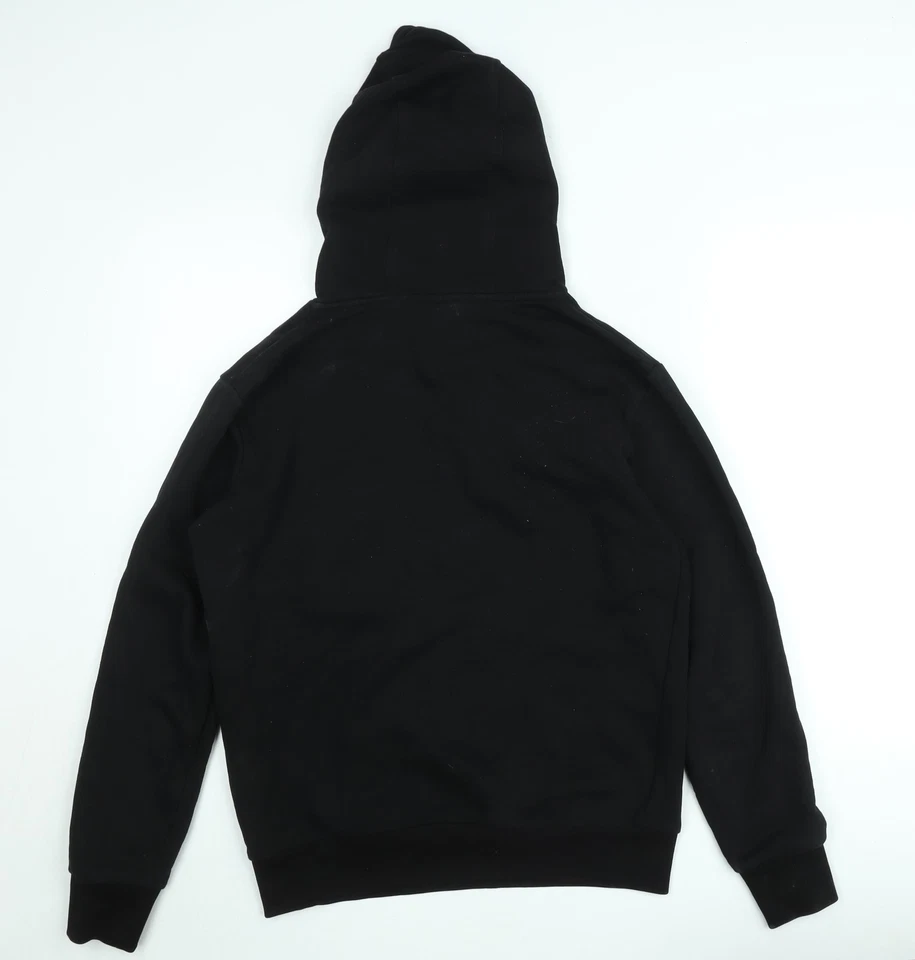 Hoodrich Men's Black Pullover Hoodie Size M Embroidered Logo Streetwear - Image 3 of 4