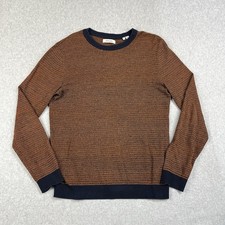 Jack  Jones Sweater Mens Small Crew Neck Jumper Geometric Cotton JJSteve