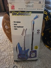 Juego de Guitarra Eléctrica Multicolor Dr Sound Niños Juguetes Micrófono, Luces Amplificador. Banda