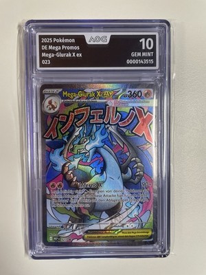Mega-Glurak Charizard X EX   Holo Promo MEP 023 AOG 10 Gem Mint TCG Pokémon DE