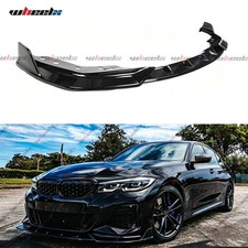 Gt Style Gloss Black Front Bumper Lip Kit For 2019-22 Bmw G20 M340i 330i M Sport