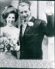 1966 Prince Michael Prussia German Kaiser Jutta Joern Ny Wirephoto 7X9 Vintage