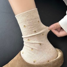Beige socks for women