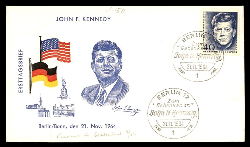 Mayfairstamps Germany FDC 1964 John F Kennedy Flags First Day Cover cca_18885