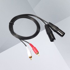 1,5 m 2 Cinch-Stecker auf 2 XLR-Stecker Adapterkabel Audiokabel für DVD VCD TV