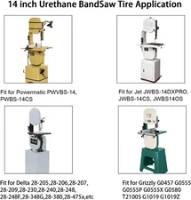 2 Pack 14 inch Urethane BandSaw Tire Fits for Jet JWBS-14DXPRO JWBS-14CS JWBS...