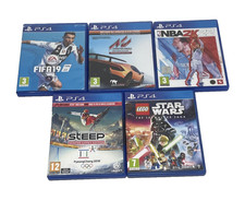 PS4 Game Bundle 5 Discs: FIFA 21, NBA 2K22, Assetto Corsa, Steep, LEGO Star Wars
