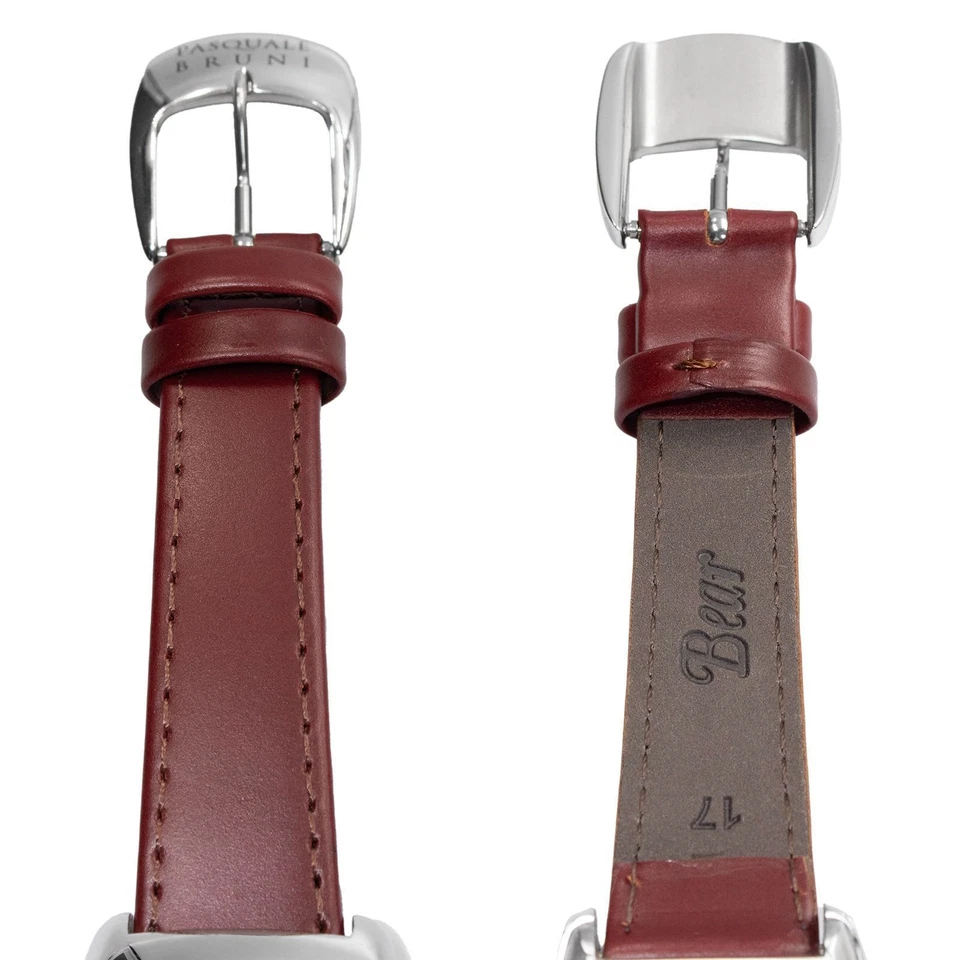 Relógio de quartzo feminino Pasquale Bruni branco marfim vermelho bordô raro - Imagem 4 de 4