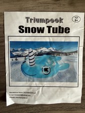 Triumpeek Blue Narwhal Snow Tube for Kids with Handles and Repair Patch
