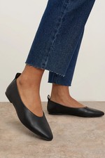 Oasis Black Ballet Pumps Womens Daywear Flats