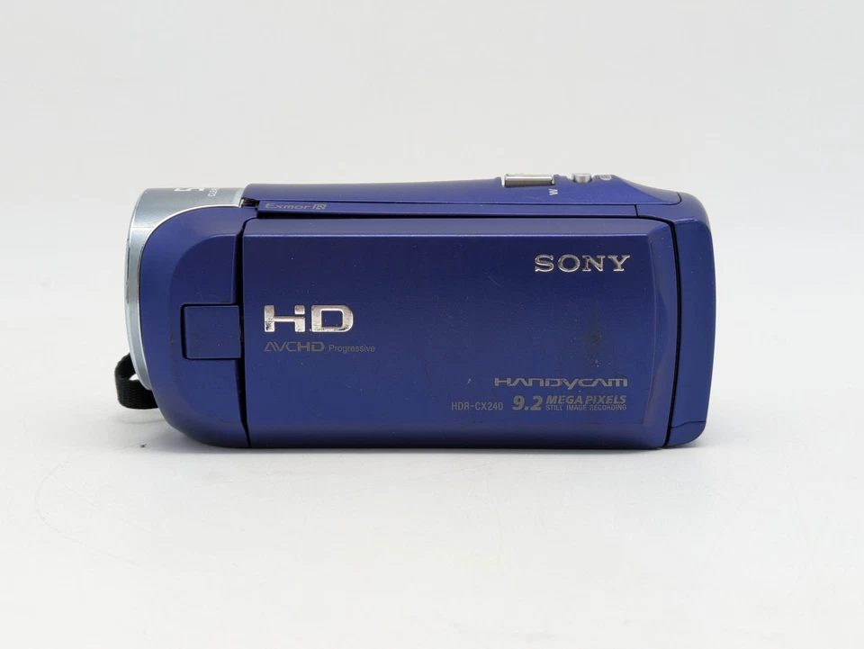 Sony HDR-CX240 Handycam 9.2MP 54x Clear Zoom HD Camcorder Blue *Untested* - Image 3 of 4