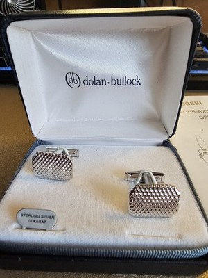 Dolan Bullock Sterling Silver Diamond Pattern Cufflinks