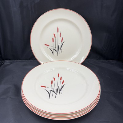 #ad #ad Cattail Vintage Sears And Roebuck Set of Two 9 1 4quot; Rimmed Plates $35.00