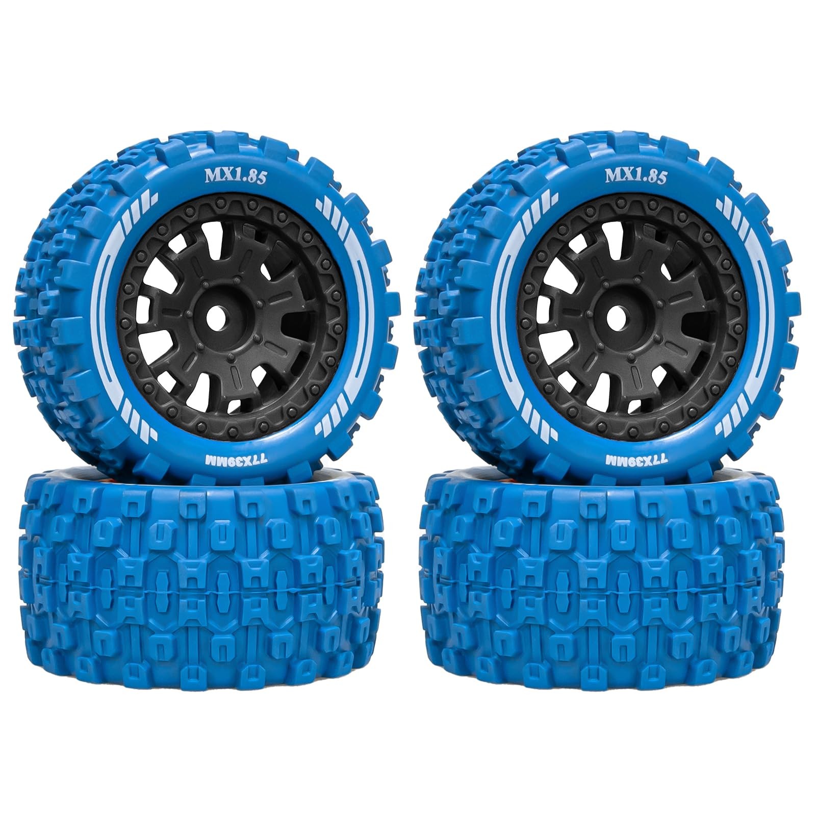 RC Tires and Wheels Pre-glued with Arrma Typhon Grom Granite 1/18 1/14 RC Car...