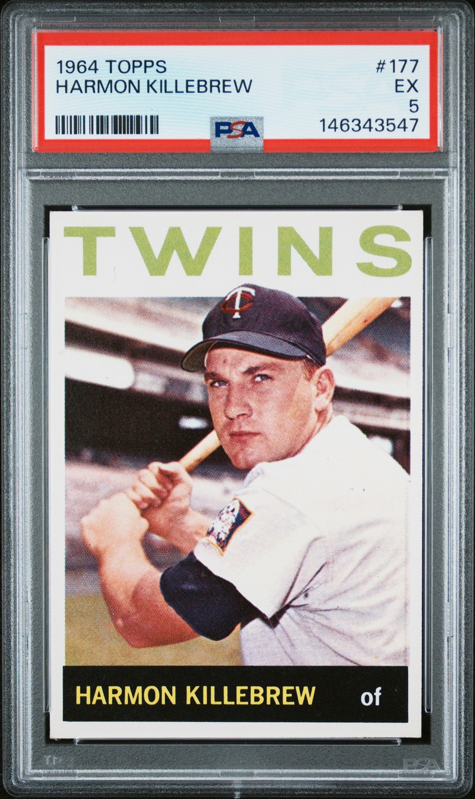 1964 Topps #177 Harmon Killebrew PSA 5 EX HOF