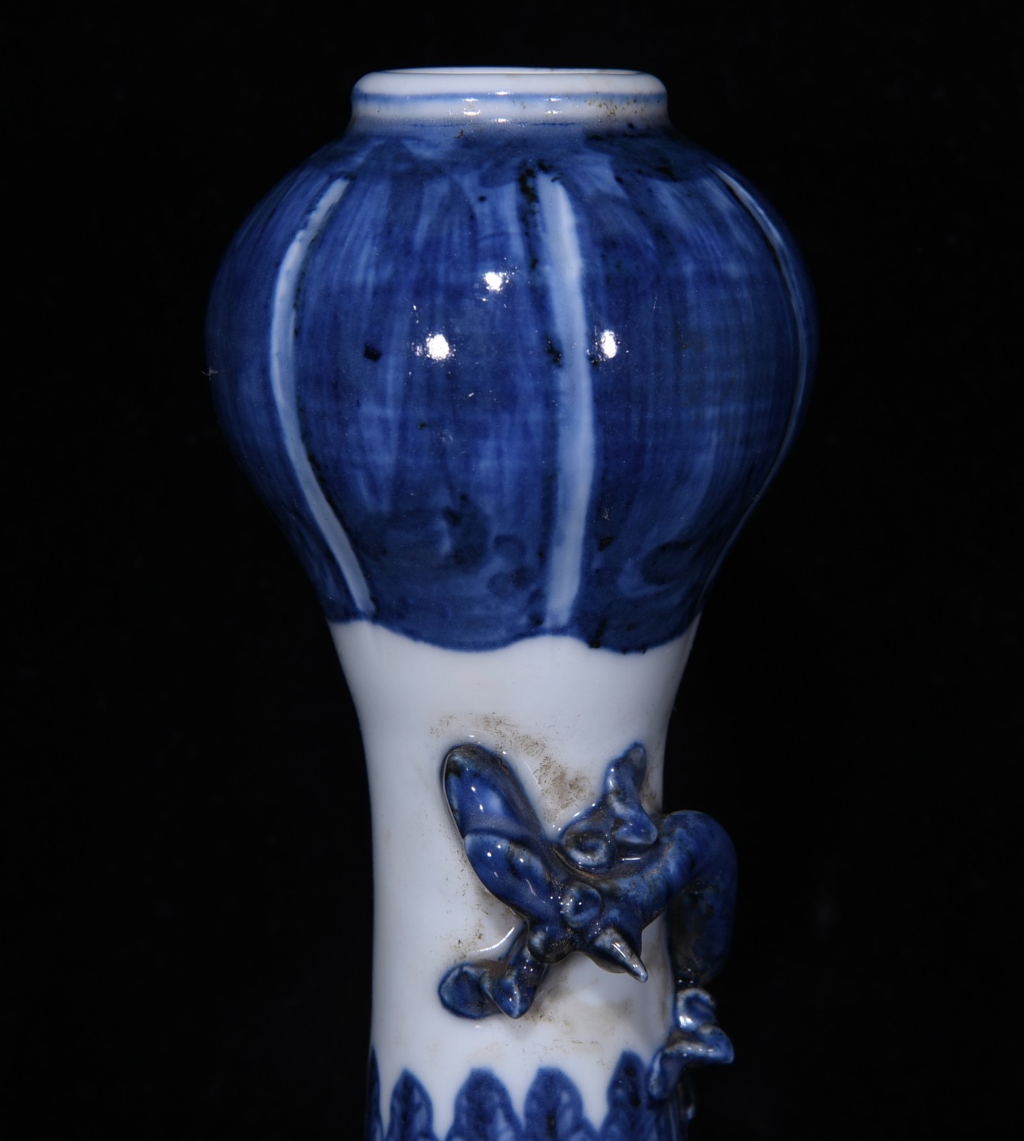 Rare Collectable Art Hand Painting Blue&white Porcelain Gumbo Vase