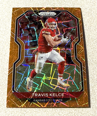 2020 Panini Prizm Orange Lazer Prizm #122 Travis Kelce Chiefs | eBay