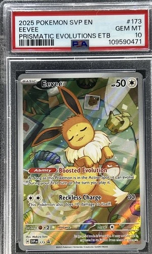 2025 Pokemon Prismatic Evolutions SVP Promo ** EEVEE ** ETB Holo #17💎 PSA 10 💎