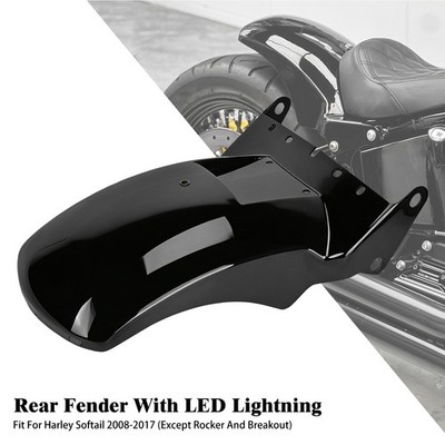 Hinten Kurzen Fender w/ Bremse Blinker LED Licht Für Harley Night Train 2008-17