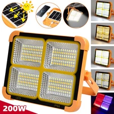 200W Portable LED Work Solar Light 10000LM Bright Rechargeable LED Floor Light