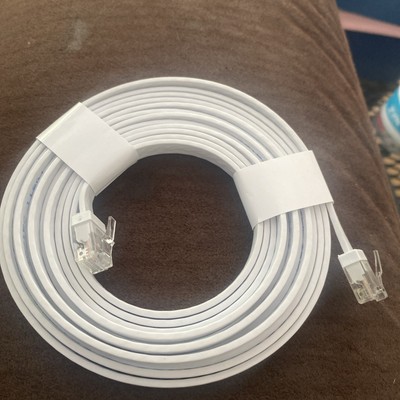 Verizon (5-Foot) Flat Tangle-Free Ethernet CAT 6A Patch Cable RJ45 - White