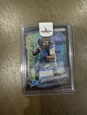 Jameson Williams 2025 Panini Prizm #276 Black Shimmer Auto 1/1 FOTL