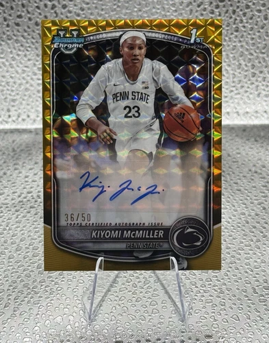Topps 2025-26 Bowman Chrome Basketball Kiyomi McMiller 1st Auto /50 CPA-KM