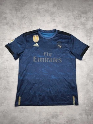 Maillot Adidas Real Madrid exterieur 2019 bleu marine or polyester homme M - Photo 1/4