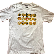 UNIQLO TOKYO JAPAN NIPPON MIYAGE MEN'S UNISEX WHITE T-SHIRT MEDIUM SIZE