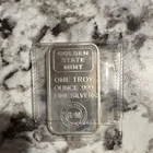 Golden State Mint 1 oz .999 Fine Silver Bar 1 Troy Ounce Total Silver Content