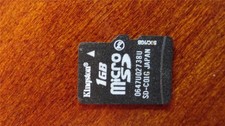 GENUINE KINGSTON MICRO 1GB 1.0 gb Media SD Card SD-C01G
