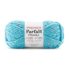 Premier Parfait Chunky Pom Pom Yarn-Electric Blue - 3 Pack