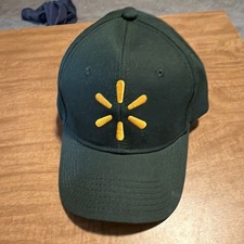 Walmart Green Cotton Adjustable Strapback Baseball Cap Hat, One Size