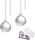 40Mm Crystal Prism Ball Suncatcher for Window Rainbow Maker - Glass Pendant for 