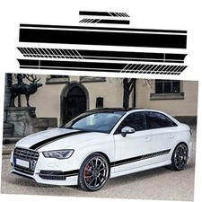 Racing Side Stripe Stickers for Car,Vinyl Car Hood Decal,Car Side Black