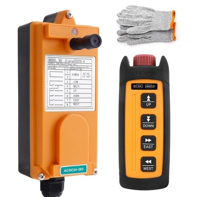 Hoist Crane Wireless Remote Control 4 Button 110V Industrial,Radio Controller..