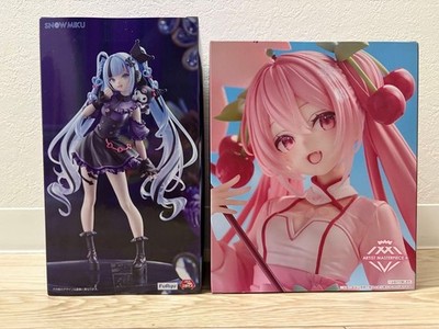 桜ミク AMP＋ 桜ドレスver 雪ミク クロミTrio-Try-iT 3セット Authentic Snow Miku x Kuromi Trio-Try-iT Figure AMP+ Sakura Dress