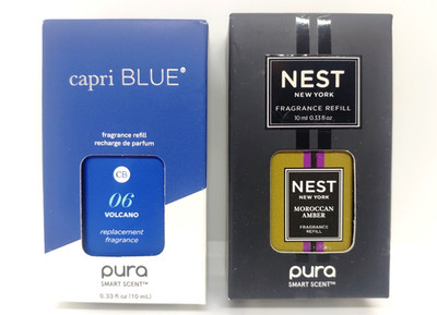 2 Pack Pura Capri Blue Volcano/Nest New York Moroccan Smart Diffuser Replacement