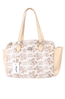 BLUGIRL Blumarine Handtasche Blumen beige off-white 424021 NEU