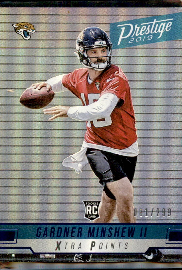 2019 Panini Prestige #268 Gardner Minshew II Xtra Points Blue #/299