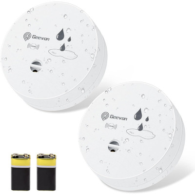 Wassermelder 2 Stück 100dB Wasserwarner Batteriebetrieben für Keller Badezimmer