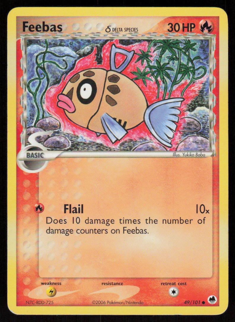Feebas 49/101 Common Dragon Frontiers Pokemon LP