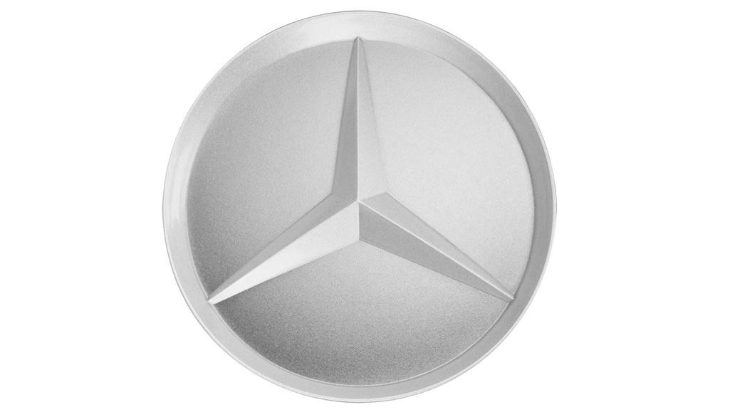 Enjoliveur Mercedes en alu Gloss Silver 66.8mm pour jante d'origine