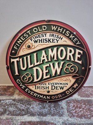 TULLAMORE DEW Schild Finest Old Irish Whiskey Holz Schild Deko Bar Pub 20cm